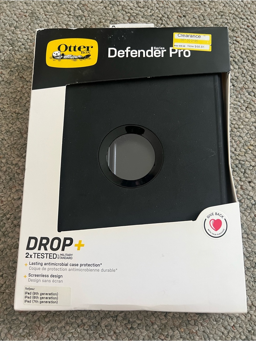 OtterBox Defender Pro Black Tablet IPad Case - compatible 7-9 generation
